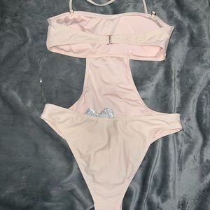 Soft pink medium bathing suit
